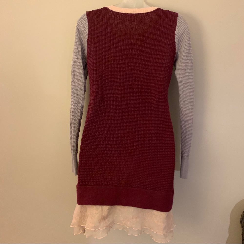 LOGO by Lori Goldstein  Waffle Top With Lace - Picture 4 of 6
